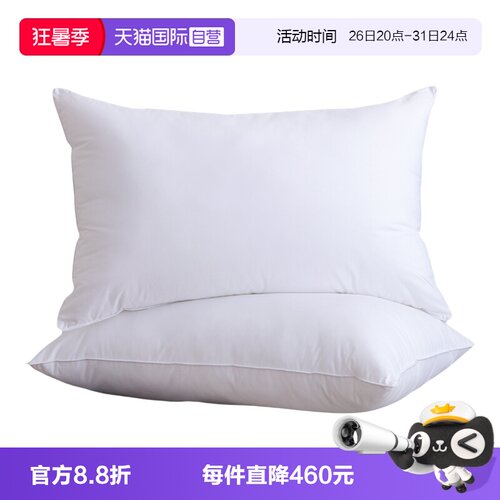 【自营】Dorrin Nessin抑菌95%白鹅绒柔软鹅绒枕双层夹心枕头枕芯