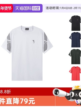 【自营】EA7阿玛尼 男士棉质双7标识圆领短袖T恤 3RPT03 PJ3BZ