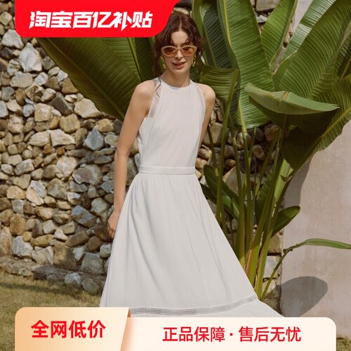 ELLE高级感蕾丝拼接连衣裙
