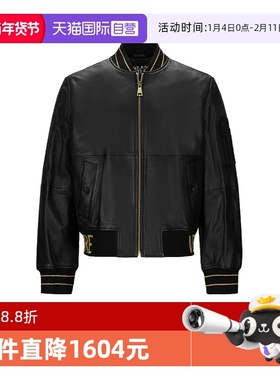 【自营】VJC范思哲 男士复古短款夹棉皮衣夹克外套79GAVP06 CPPS3