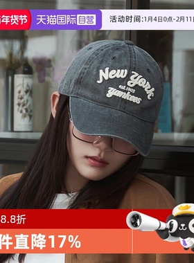 【自营】MLB运动帽男女帽炭灰色软顶帽棒球帽复古休闲帽3ACPDS14N