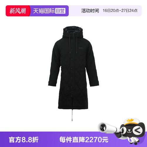 【自营】Versace Jeans Couture范思哲中长款男士连帽薄棉褛外套