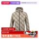 自营 BURBERRY 博柏利男士 双向拉链连帽长袖 格纹夹克外套