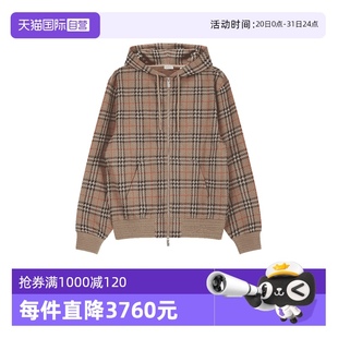 自营 博柏利男士 BURBERRY 针织外套8102881 连帽拉链开衫 运动衫
