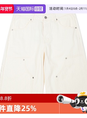 【自营】MLB牛仔短裤男裤新款复古水洗宽松休闲裤五分裤3LDPM0253