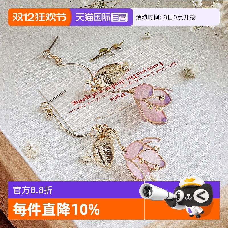 OSEWAYA复古甜美女流苏玫瑰耳钉