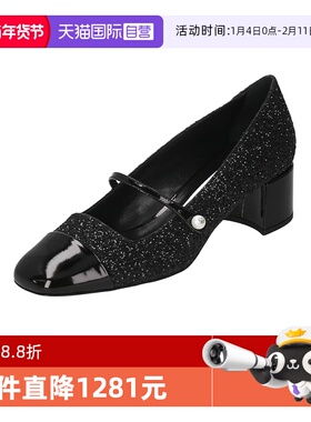 【自营】Jimmy Choo周仰杰 女士方头粗跟单鞋跟高4.5cm ELISA JBZ