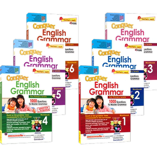【自营】SAP Conquer Grammar Workbook 1-6年级小学6册英语语法训练练习册 带在线测评 攻克语法系列 7-12岁 新加坡小学英语教辅