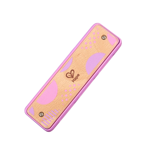 【自营】德国Hape儿童吹奏口琴幼儿音乐睡莲粉木质乐器宝宝玩具