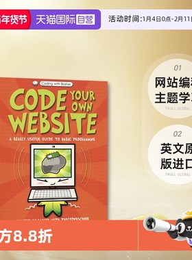 【自营】Coding with Basher Code Your Own Website 编写你的专属网站 儿童编程入门指导书 网站编程主题学习 英文原版进口