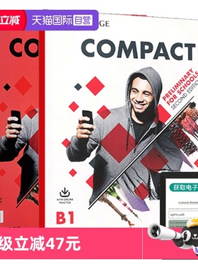 【自营】剑桥国际少儿 英语 Compact Preliminary For Schools B1 剑桥少儿英语教材 剑桥KET PET综合教程 剑桥少儿英语备考教材