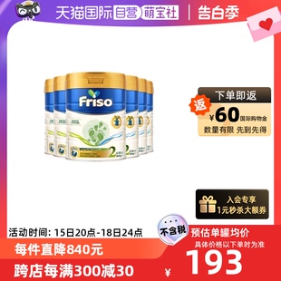 美素佳儿荷兰版 新品 升级HMO低聚糖6倍DHA奶粉2段6罐 自营 金装