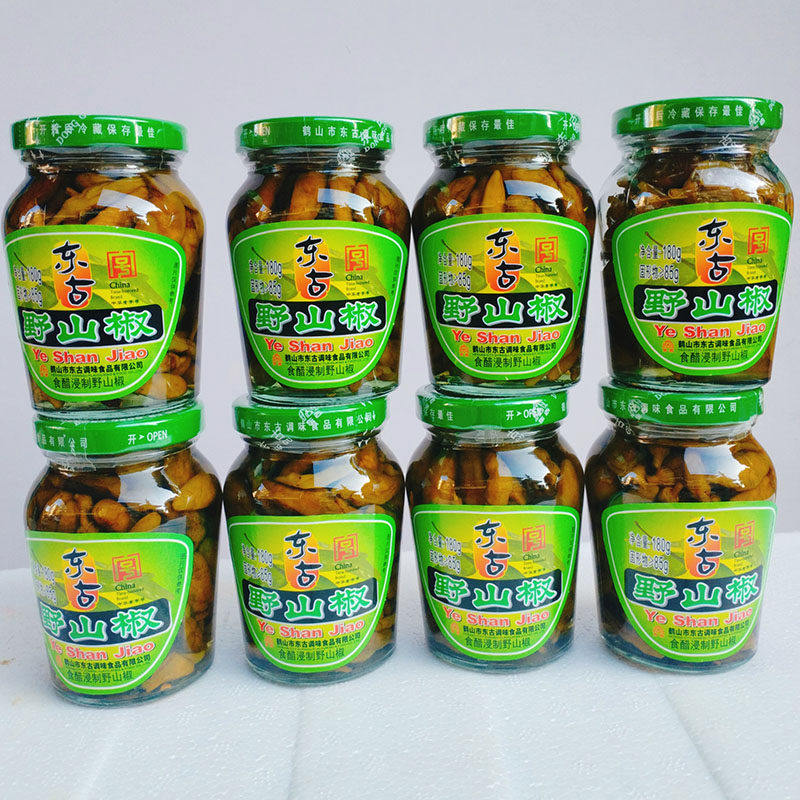 东古野山椒180g*8瓶泡菜食醋浸制腌制野山椒开胃下饭菜广东泡辣椒