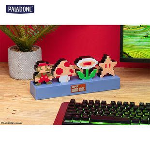 游研社 超级马里奥马力欧蘑菇小夜灯书夹灯 Paladone正版游戏周边