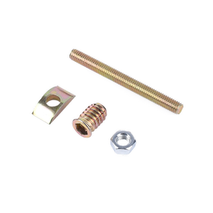 家具五金半月四合一连接件床三合一拼装件餐桌床头螺丝偏心轮配件