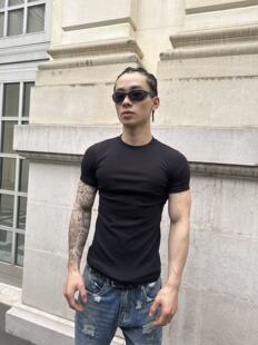 GENIUSCLUB超紧基础款修身短袖T恤圆领纯色（区别普通版）