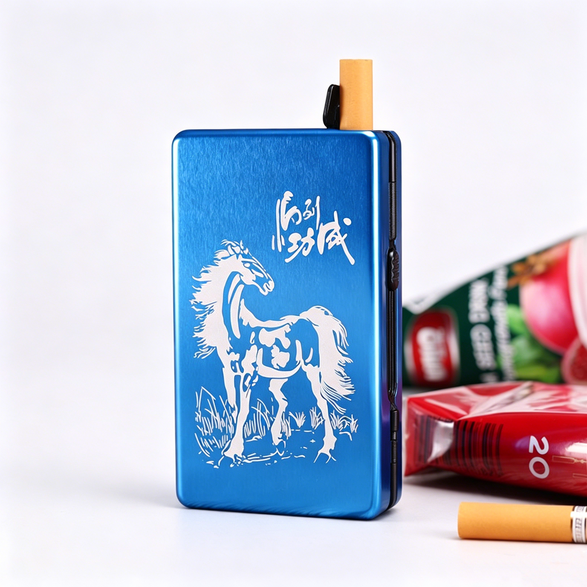 小福王10支超薄金属马到成功烟盒便携创意个性定制刻字礼品烟壳套