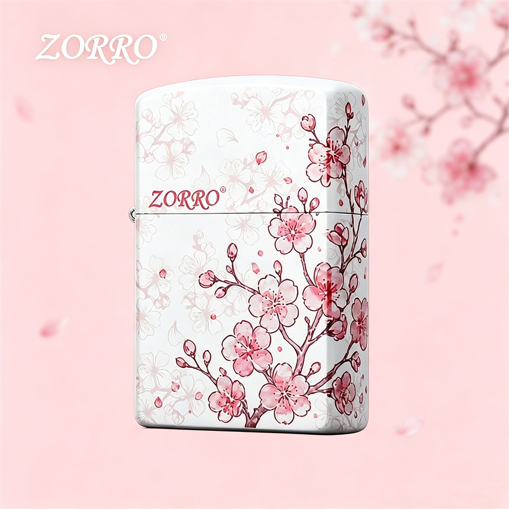 ZORRO佐罗煤油打火机防风樱花图片
