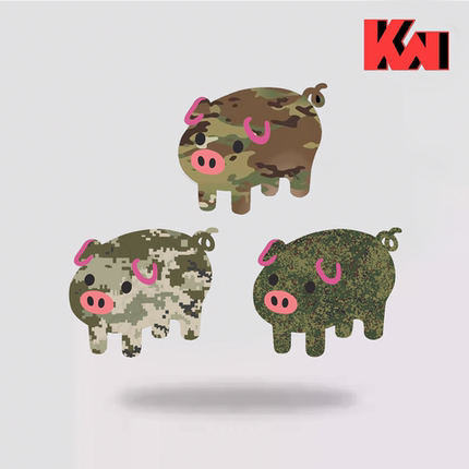 【KWT】迷彩猪魔术贴章战术配饰个性装饰现货