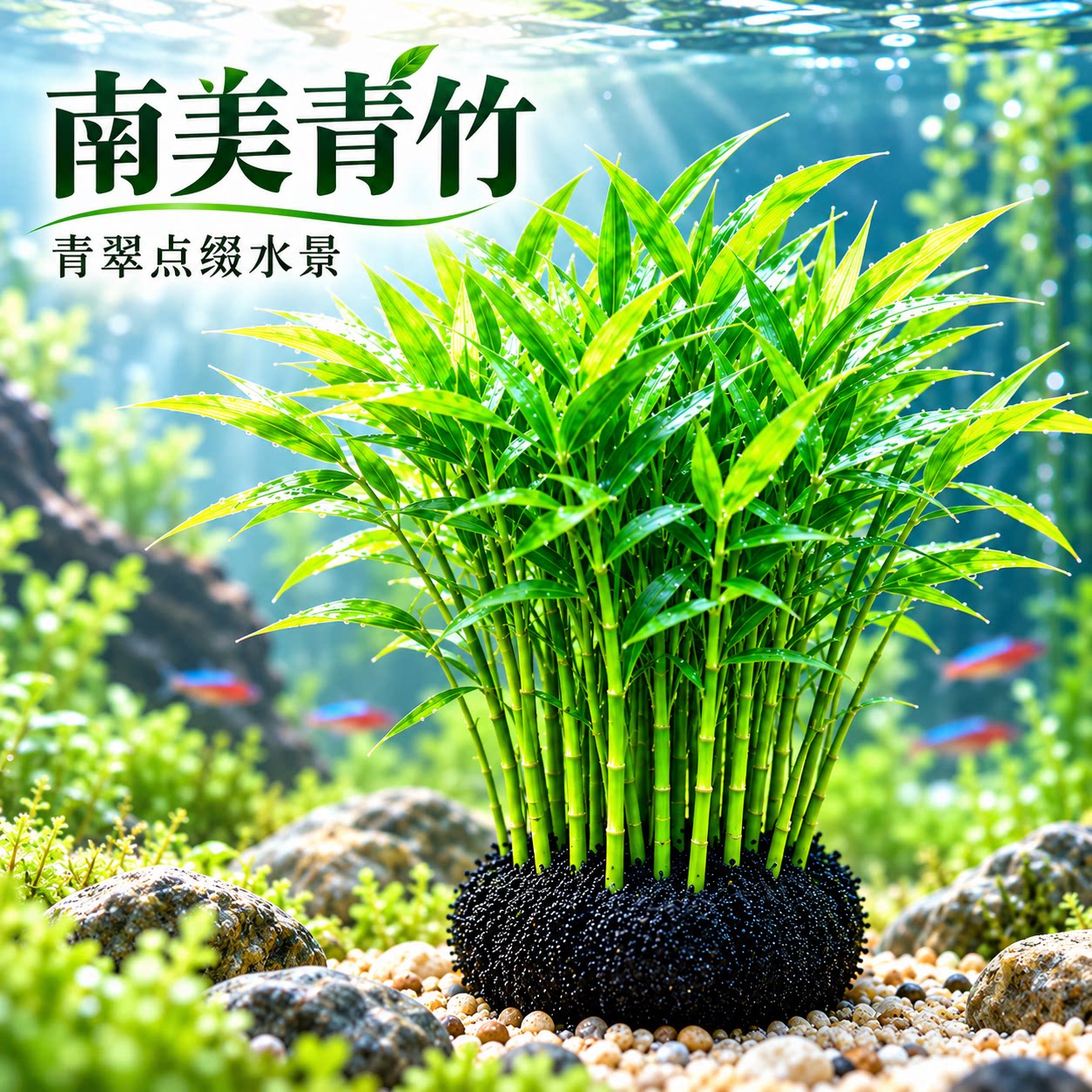 青竹大坨水草鱼缸造景专用植物坨草净化水质养鱼造景装饰阴性增氧