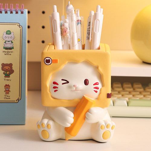 创意可爱猫咪笔筒摆件实用礼物
