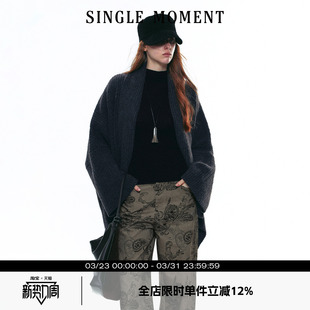 宽松慵懒感毛衣开衫 25AW法式 外套通勤保暖上衣女秋 MOMENT SINGLE