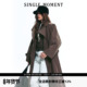 SINGLE 风衣外套女 双面缎纹A字廓形半立领长款 MOMENT 25AW秋季