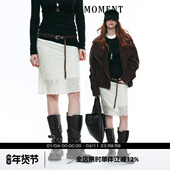 25AW法式 SINGLE MOMENT 复古柔软亲肤蕾丝镂空羊毛半身裙女