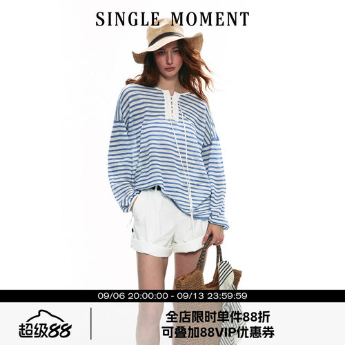 SINGLEMOMENT针织防晒长袖T恤