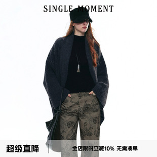 SINGLE 25AW法式 宽松慵懒感毛衣开衫 外套通勤保暖上衣女秋 MOMENT