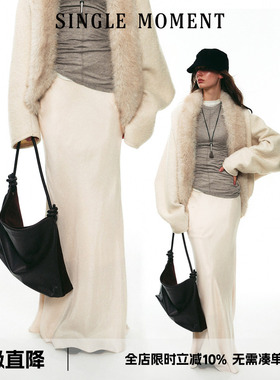 SINGLE MOMENT25AW 秋季新款法式名媛气质缎面醋酸鱼尾长裙修身女