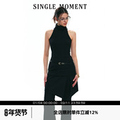 MOMENT 高领修身 25SS夏季 法式 SINGLE 无袖 新款 莫代尔时尚 吊带背心