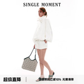 MOMENT 套装 26SS法式 透气吸湿休闲运动夹克上衣短裤 女 夏季 SINGLE