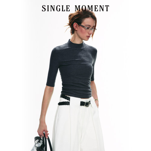 SINGLEMOMENT针织半高领打底衫