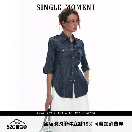 SINGLEMOMENT复古牛仔衬衫