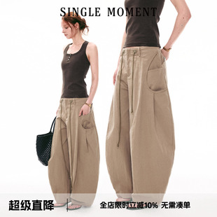 复古大口袋工装 女 SINGLE 26SS美式 阔腿裤 长裤 弯刀裤 MOMENT 遛弯裤