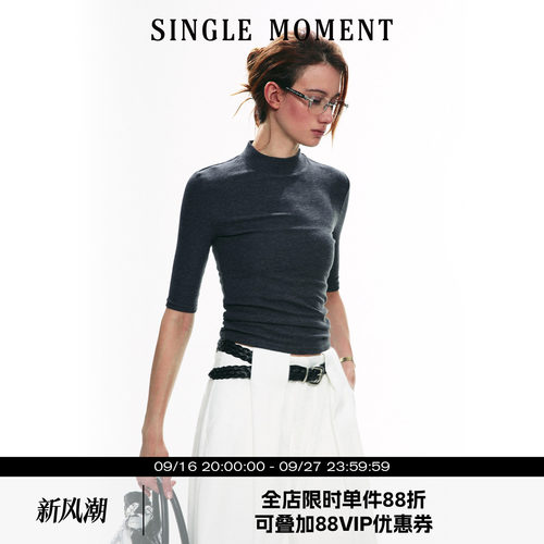 SINGLEMOMENT针织半高领打底衫