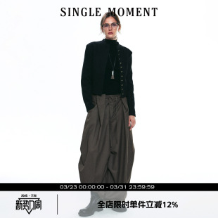 MOMENT 单排扣立领夹克外套长袖 25AW秋季 短款 上衣女 法式 SINGLE