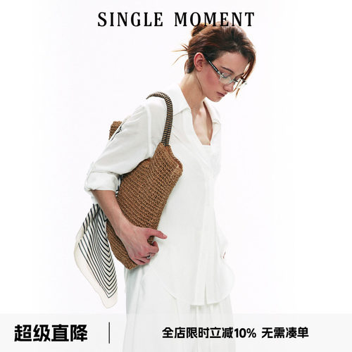 SINGLEMOMENT纯白色衬衫