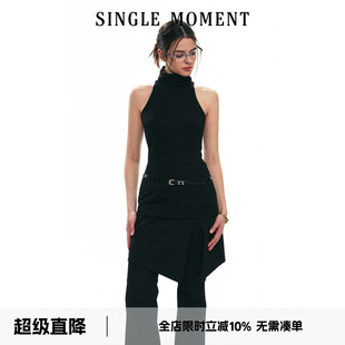 新款 法式 莫代尔时尚 SINGLE 高领修身 25SS夏季 无袖 吊带背心 MOMENT