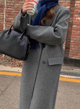 现货  秋冬羊毛女式毛呢外套高级感秋冬呢子高端大衣女款秋lero*e