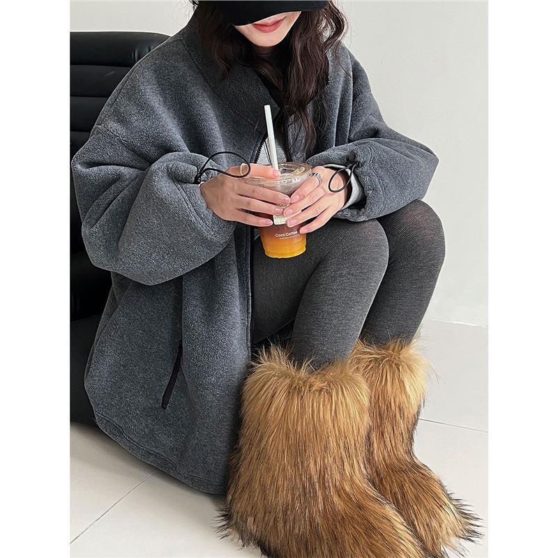 严选韩系气质加厚双面摇