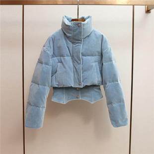 百搭显瘦设计感高领绒面短款 新款 羽绒外套女 冬季 深圳南油高端女装