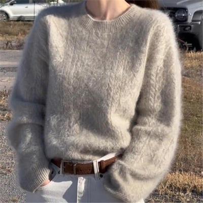 灰色马海毛套头衣女20265