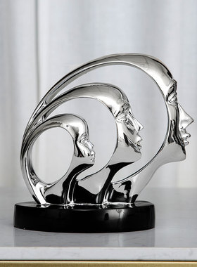 创意假面人头像现代抽象客厅家居装饰酒柜电视柜摆件工艺品装饰品