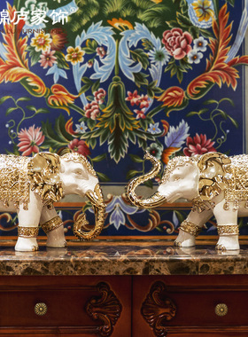 欧式大型大象落地摆设客厅玄关酒店门口大堂会所过道走廊大型摆件