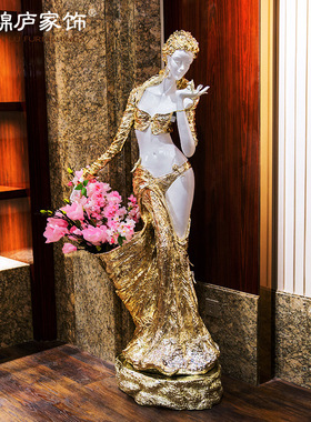 欧式大型落地人物雕塑家居饰品装饰别墅酒店大厅树脂工艺摆设
