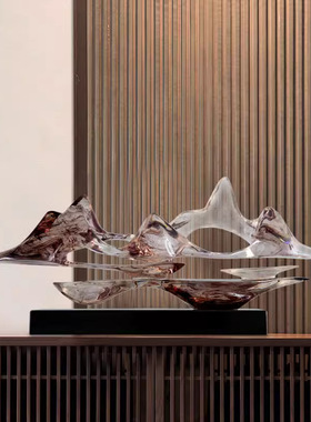 新中式大摆件酒店客厅玄关过道雕塑摆件样板房家居软装饰品艺术品