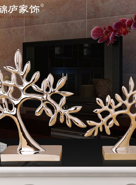 发财树结婚礼物实用创意新婚礼品客厅电视柜树脂工艺品开业礼品