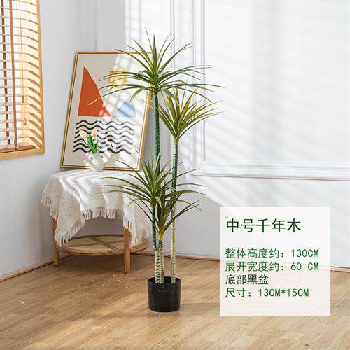 仿真竹子落地假竹树客厅仿真仙人掌绿植盆栽摆件大型植物装饰盆景